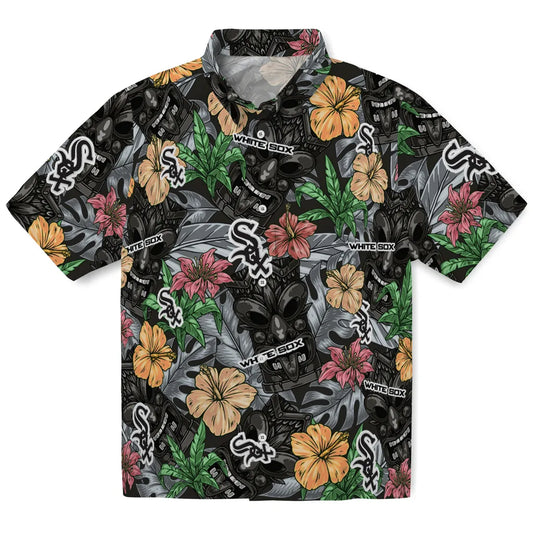 Chicago White Sox Hawaiian Shirt - Hibiscus Tiki Jungle | Moonbestprint