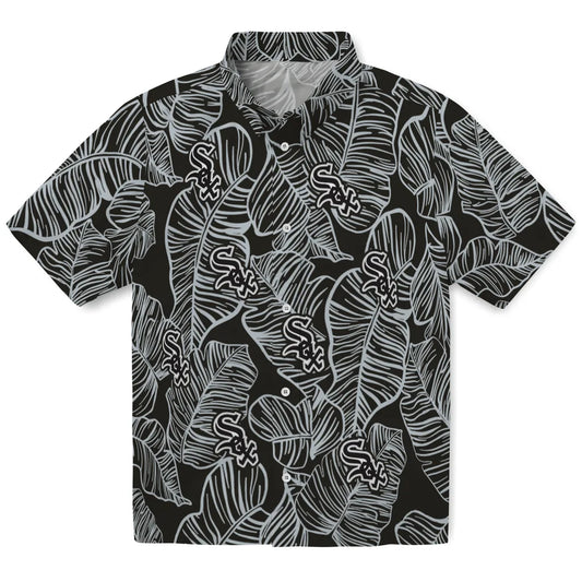 Chicago White Sox Hawaiian Shirt - Leaf Outline | Moonbestprint
