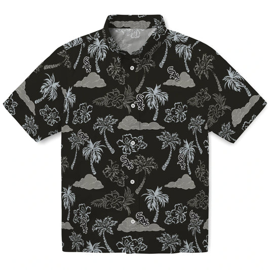 Chicago White Sox Hawaiian Shirt - Palm And Clouds | Moonbestprint