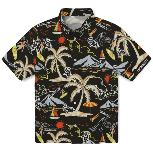 Chicago White Sox Hawaiian Shirt - Palm Tree Island | Moonbestprint