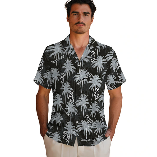 Chicago White Sox Hawaiian Shirt - Palm Tree Motif | Moonbestprint