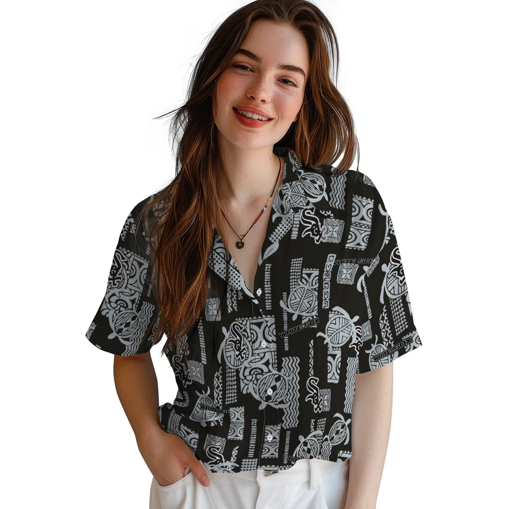 Chicago White Sox Hawaiian Shirt - Turtle Lines | Moonbestprint