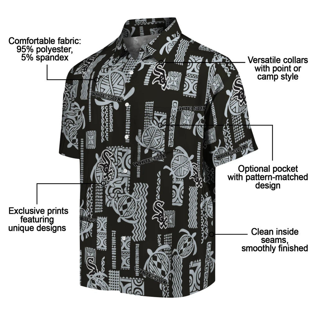 Chicago White Sox Hawaiian Shirt - Turtle Lines | Moonbestprint