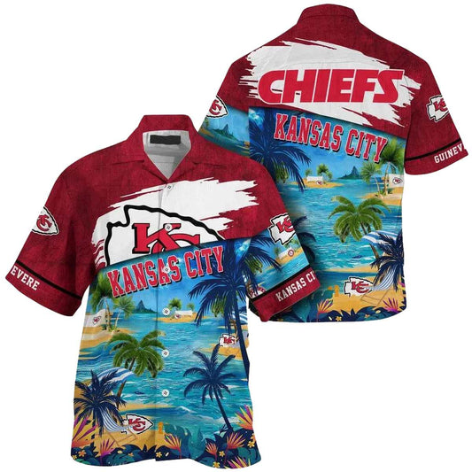 Personalized Chiefs Graphic Hawaiian Shirt Unisex Aloha Coconut Breeze - Moonbestprint