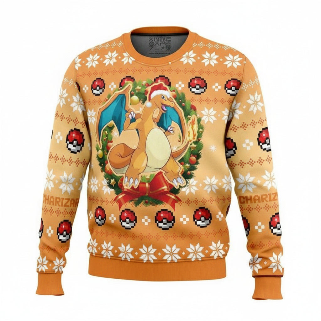 Christmas Charizard Pokemon Ugly Christmas Sweater ? Usalast