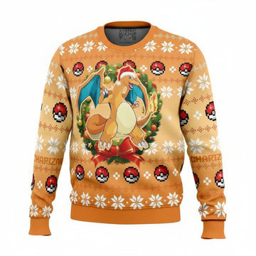 Christmas Charizard Pokemon Ugly Christmas Sweater ? Usalast