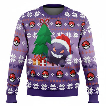 Christmas Gengar Pokemon Ugly Christmas Sweater ? Usalast