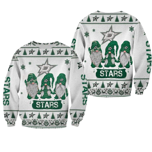 Christmas Gnomes Dallas Stars Ugly Sweater Christmas 3D Sweater ? Usalast