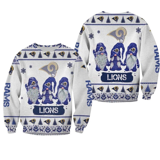 Christmas Gnomes Los Angeles Rams Ugly Sweater Christmas 3D Sweater ? Usalast