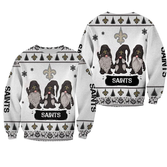 Christmas Gnomes New Orleans Saints Ugly Sweater Christmas 3D Sweater ? Usalast