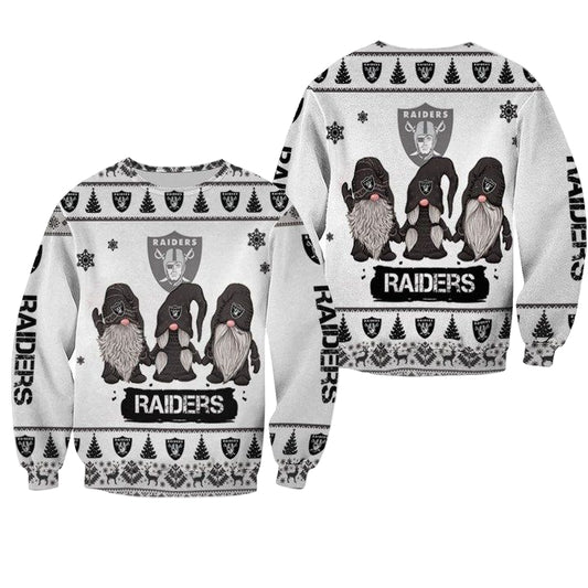 Christmas Gnomes Oakland Raiders Ugly Sweater Christmas 3D Sweater ? Usalast