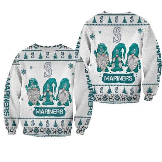 Christmas Gnomes Seattle Mariners Ugly Sweater Christmas 3D Sweater ? Usalast