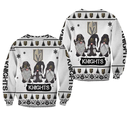 Christmas Gnomes Vegas Golden Knights Ugly Sweater Christmas 3D Sweater ? Usalast