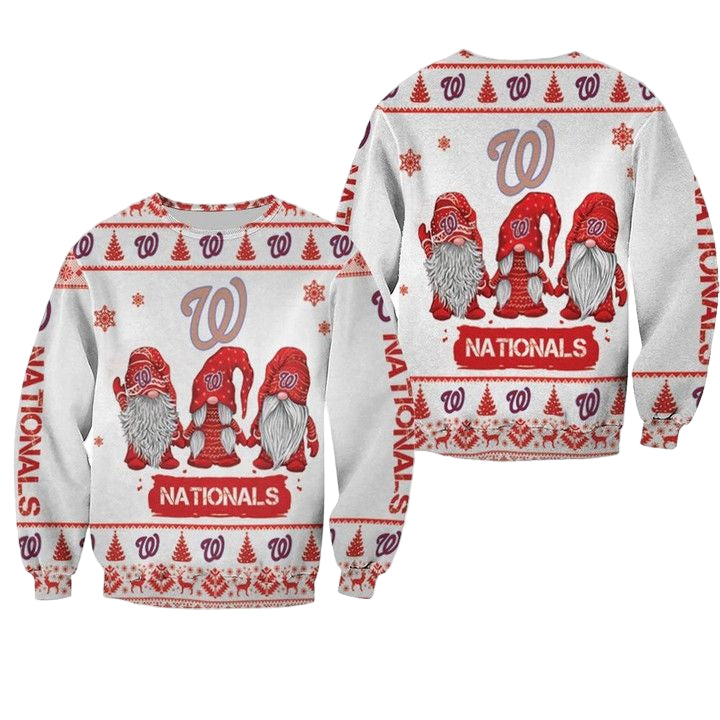 Christmas Gnomes Washington Nationals Ugly Sweater Christmas 3D Sweater ? Usalast