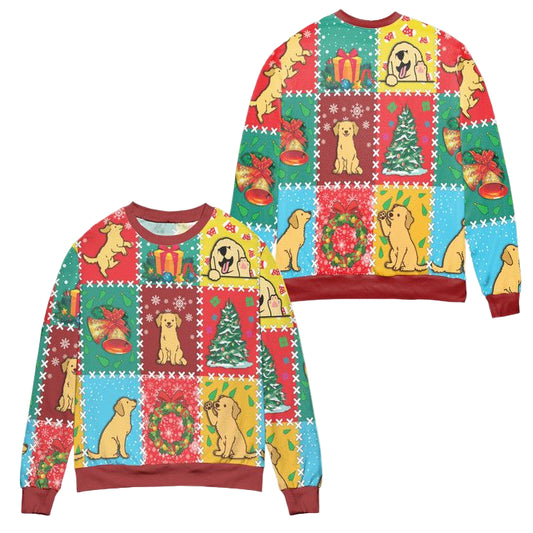 Christmas Holiday With Golden Retriever Ugly Christmas Sweater ? Usalast