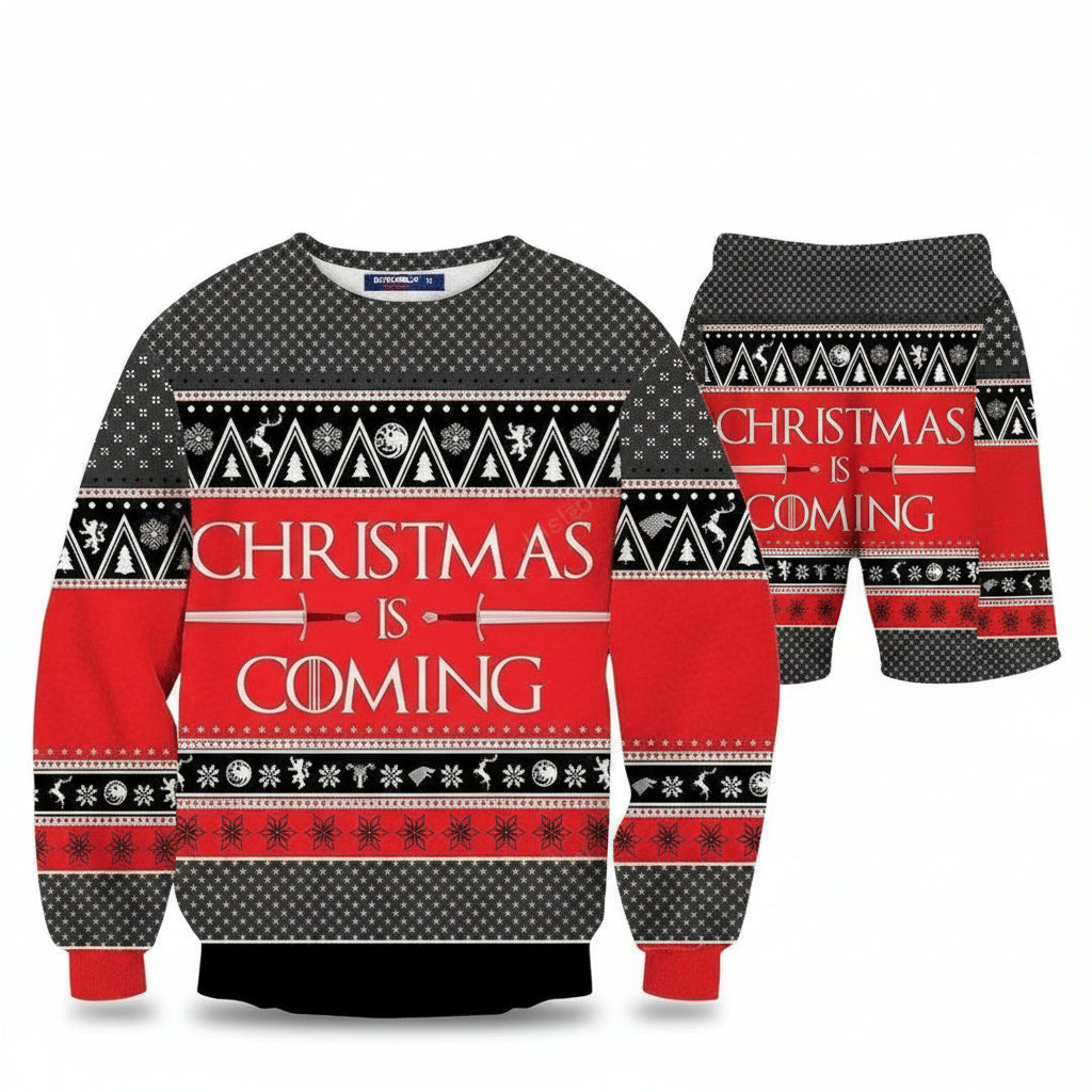 Christmas Is Coming Game Of Throne Ugly Christmas Sweater ? Usalast