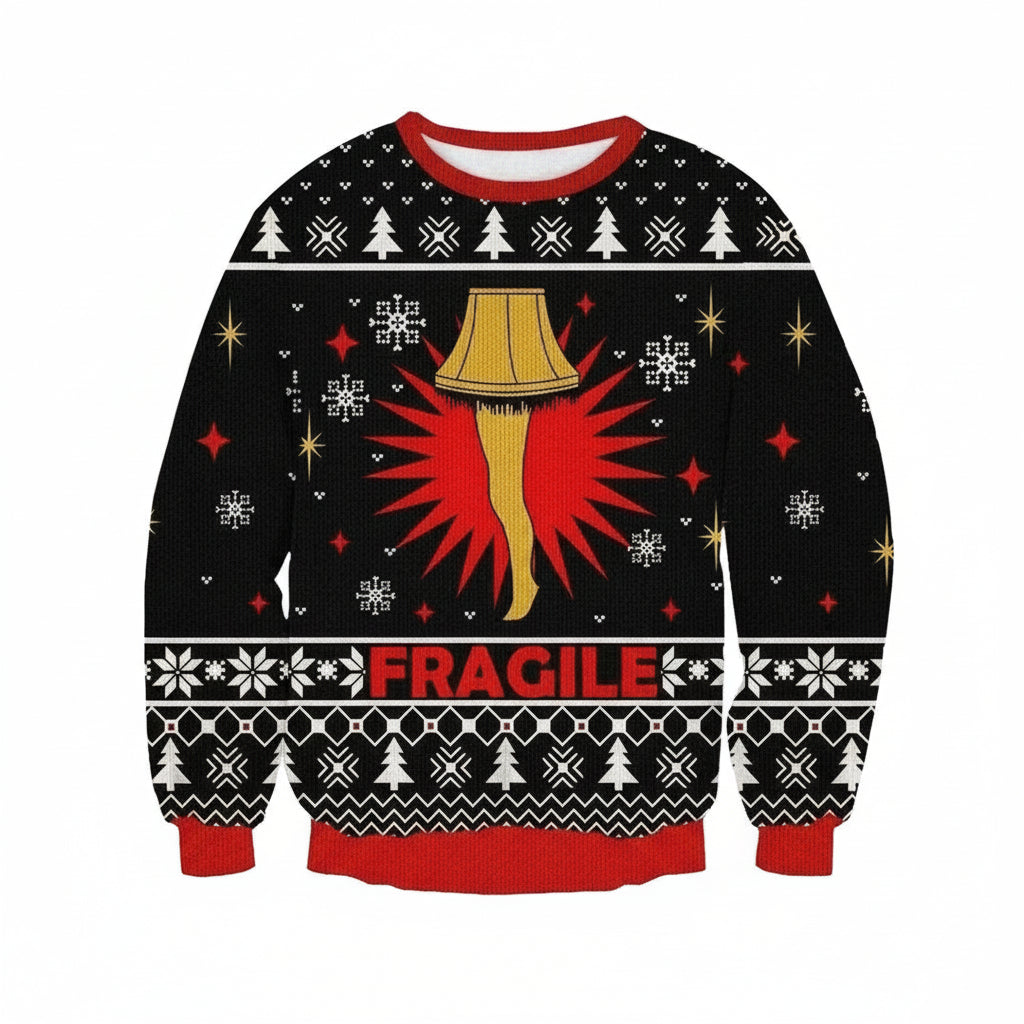 Christmas Story Knitting Pattern Print Ugly Unisex 3D Sweater ? Usalast