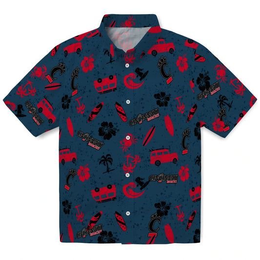 Cincinnati Bearcats Hawaiian Shirt - Beach Vibe | Moonbestprint