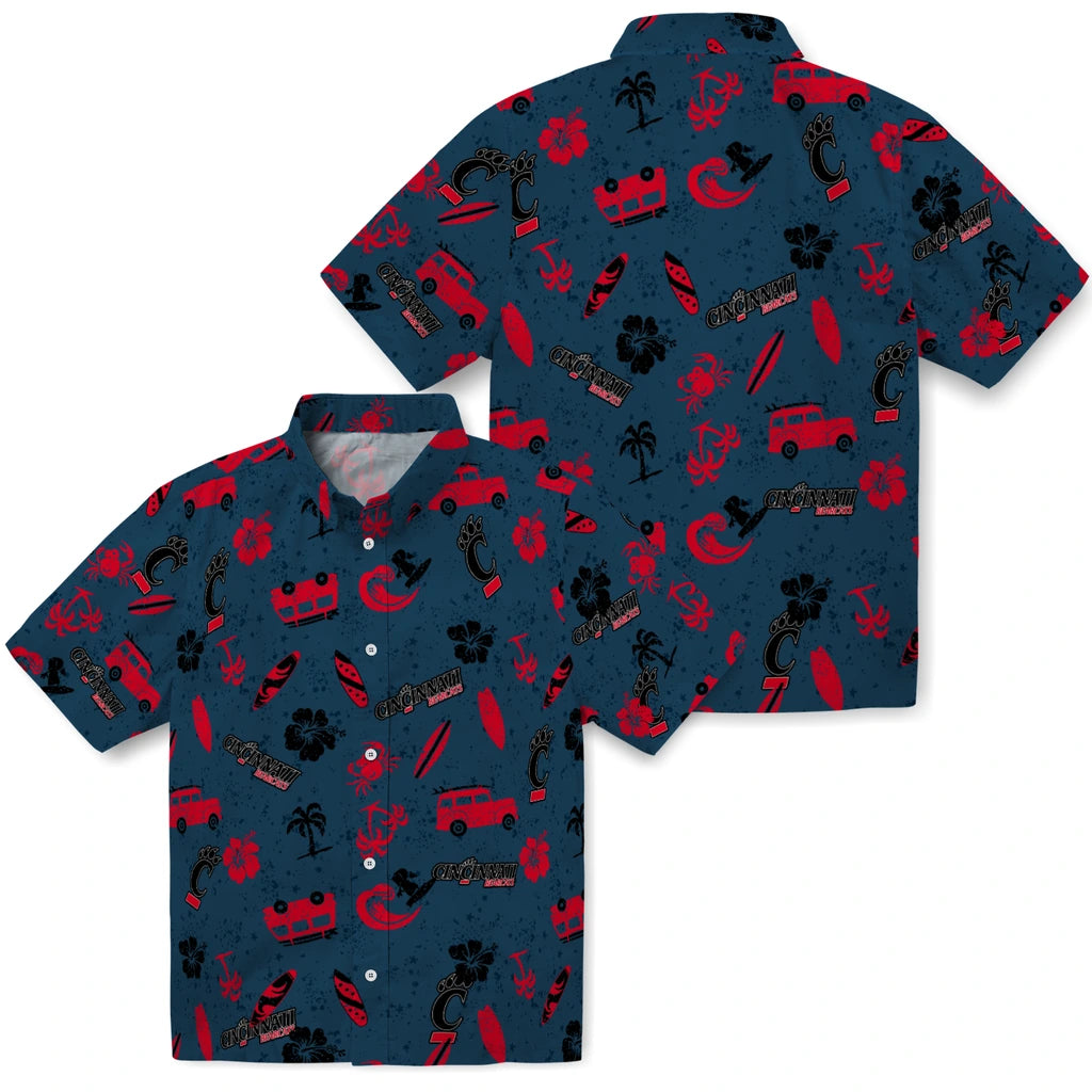 Cincinnati Bearcats Hawaiian Shirt - Beach Vibe | Moonbestprint