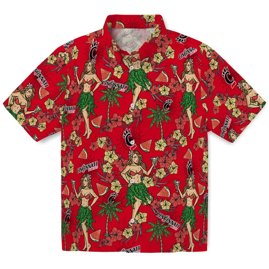 Cincinnati Bearcats Hawaiian Shirt - Hawaiian Girls Design | Moonbestprint