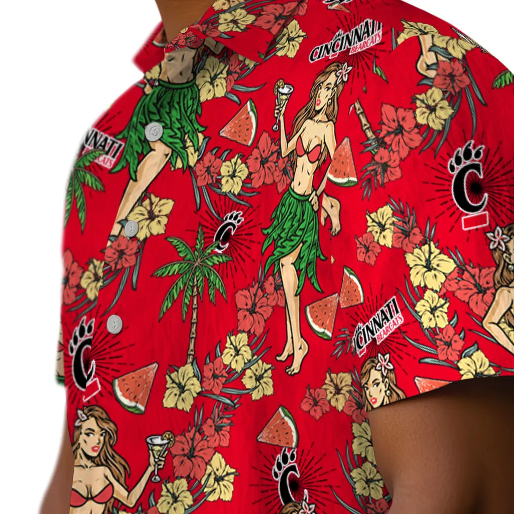 Cincinnati Bearcats Hawaiian Shirt - Hawaiian Girls Design | Moonbestprint