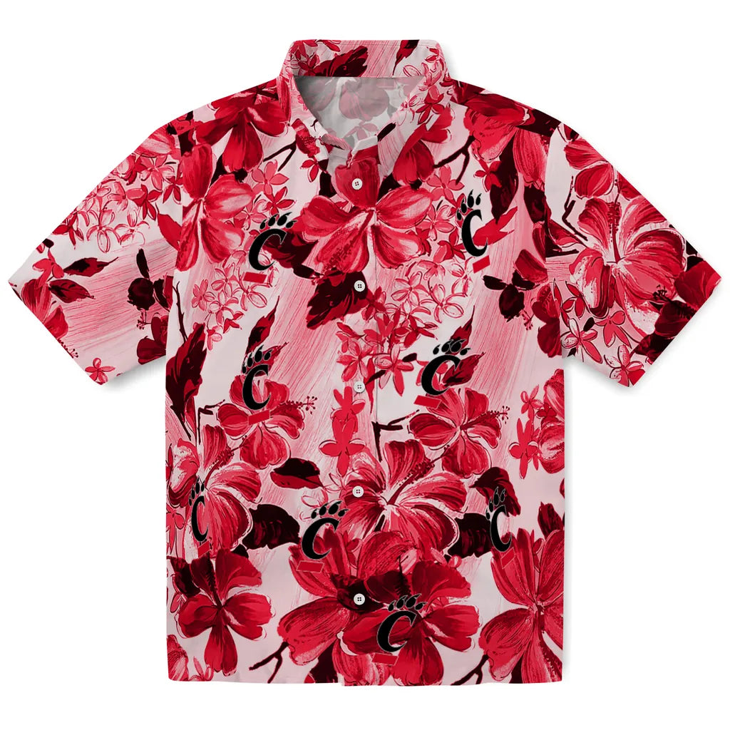 Cincinnati Bearcats Hawaiian Shirt - Hibiscus Arrangement | Moonbestprint