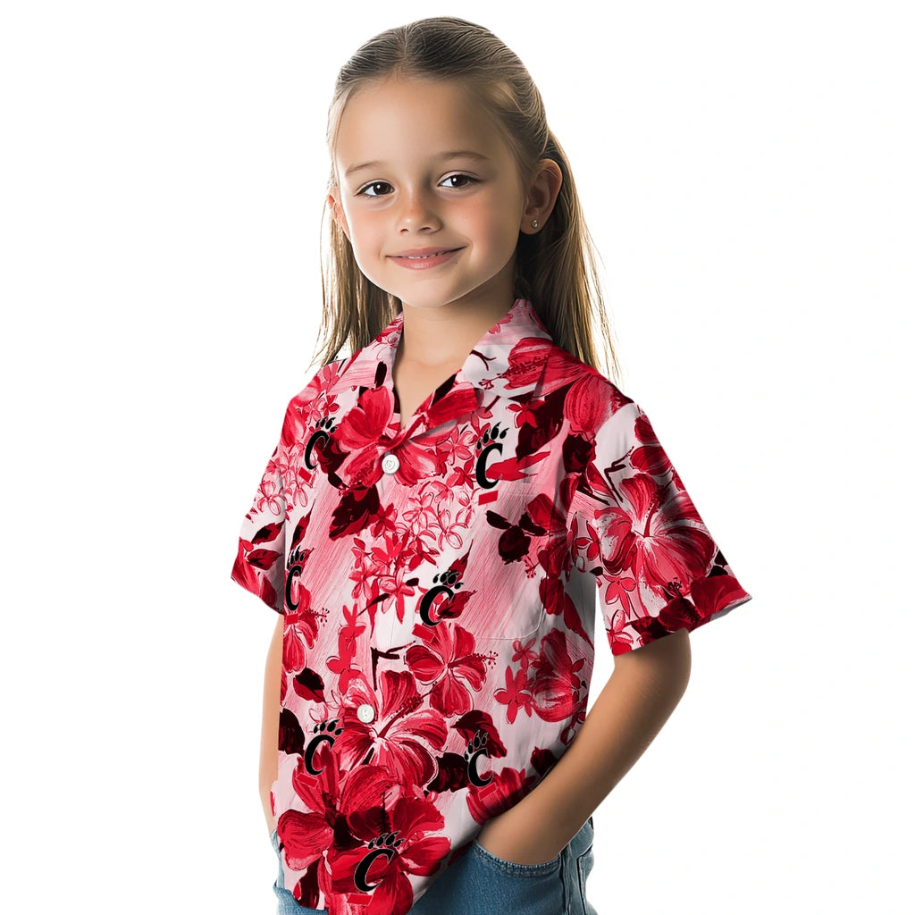 Cincinnati Bearcats Hawaiian Shirt - Hibiscus Arrangement | Moonbestprint