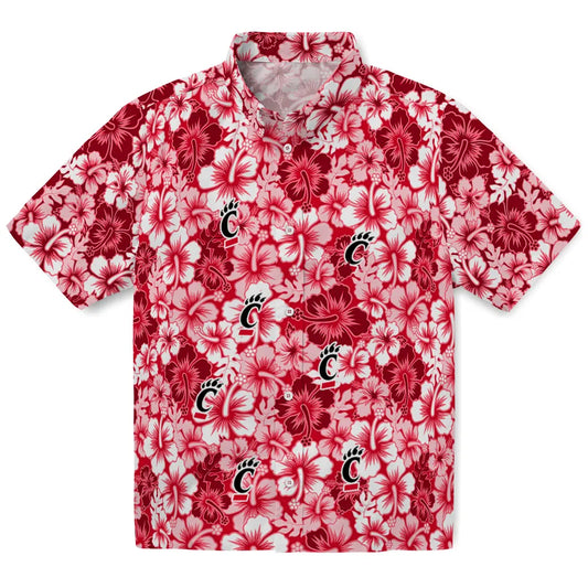 Cincinnati Bearcats Hawaiian Shirt - Hibiscus Blooms | Moonbestprint