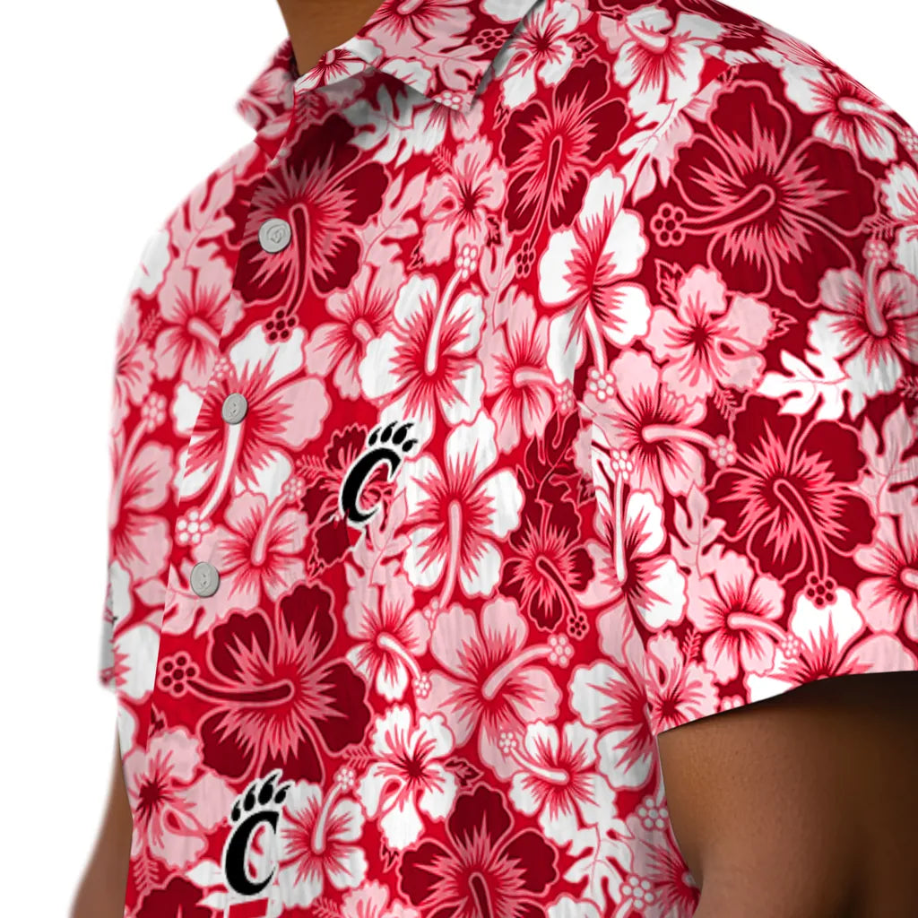 Cincinnati Bearcats Hawaiian Shirt - Hibiscus Blooms | Moonbestprint