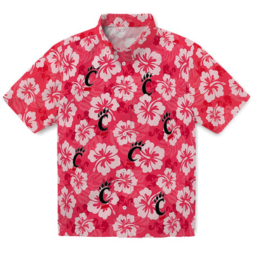 Cincinnati Bearcats Hawaiian Shirt - Hibiscus Cluster | Moonbestprint
