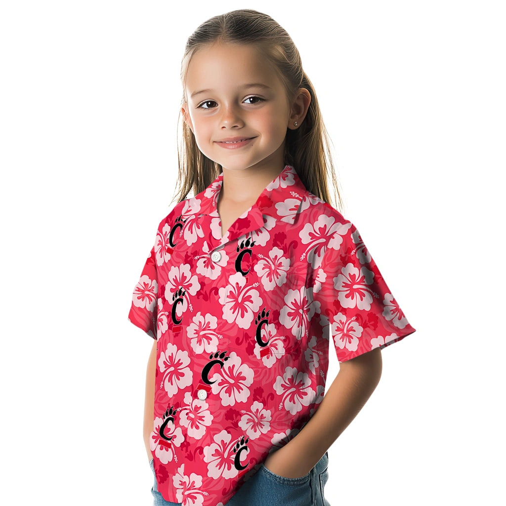 Cincinnati Bearcats Hawaiian Shirt - Hibiscus Cluster | Moonbestprint