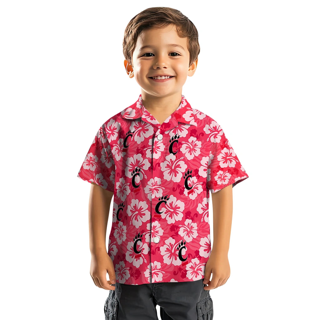 Cincinnati Bearcats Hawaiian Shirt - Hibiscus Cluster | Moonbestprint