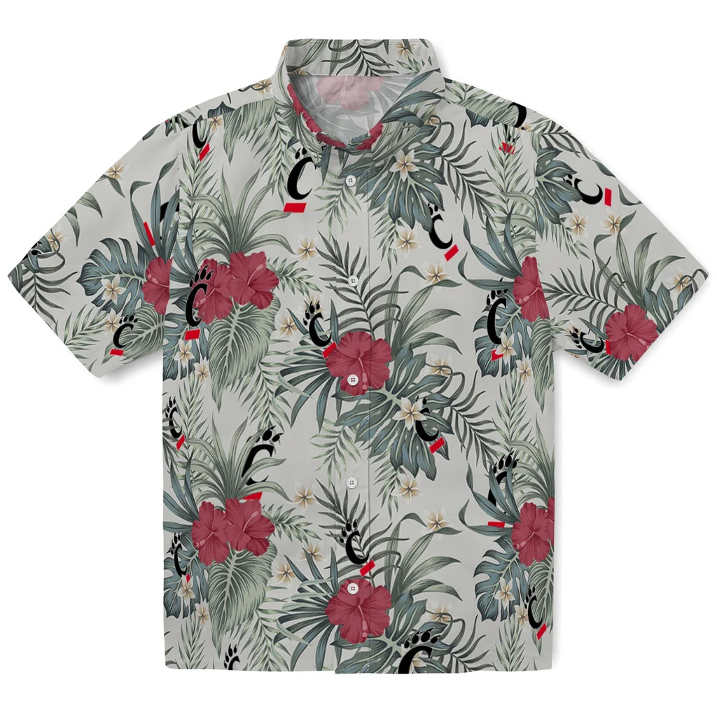 Cincinnati Bearcats Hawaiian Shirt - Hibiscus Designs | Moonbestprint