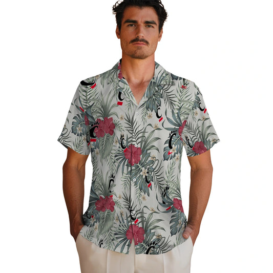 Cincinnati Bearcats Hawaiian Shirt - Hibiscus Designs | Moonbestprint