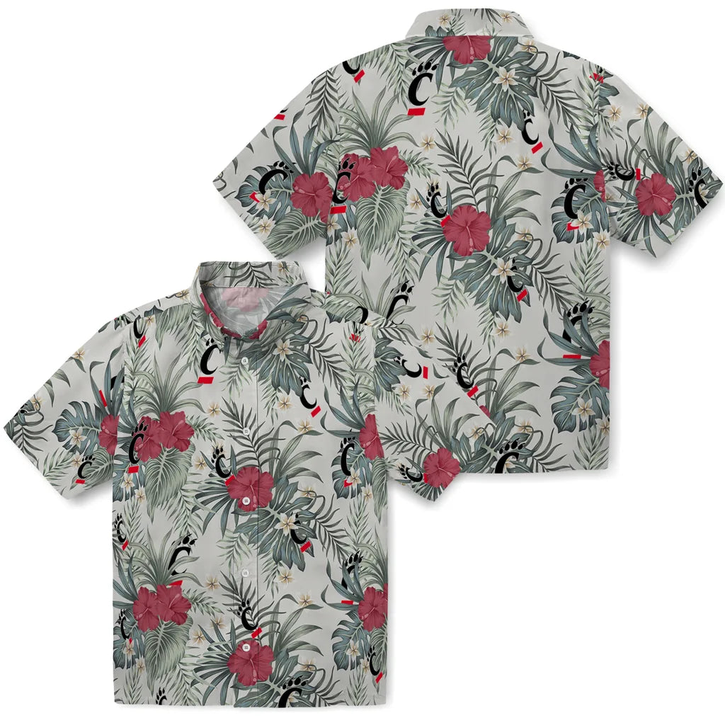 Cincinnati Bearcats Hawaiian Shirt - Hibiscus Designs | Moonbestprint