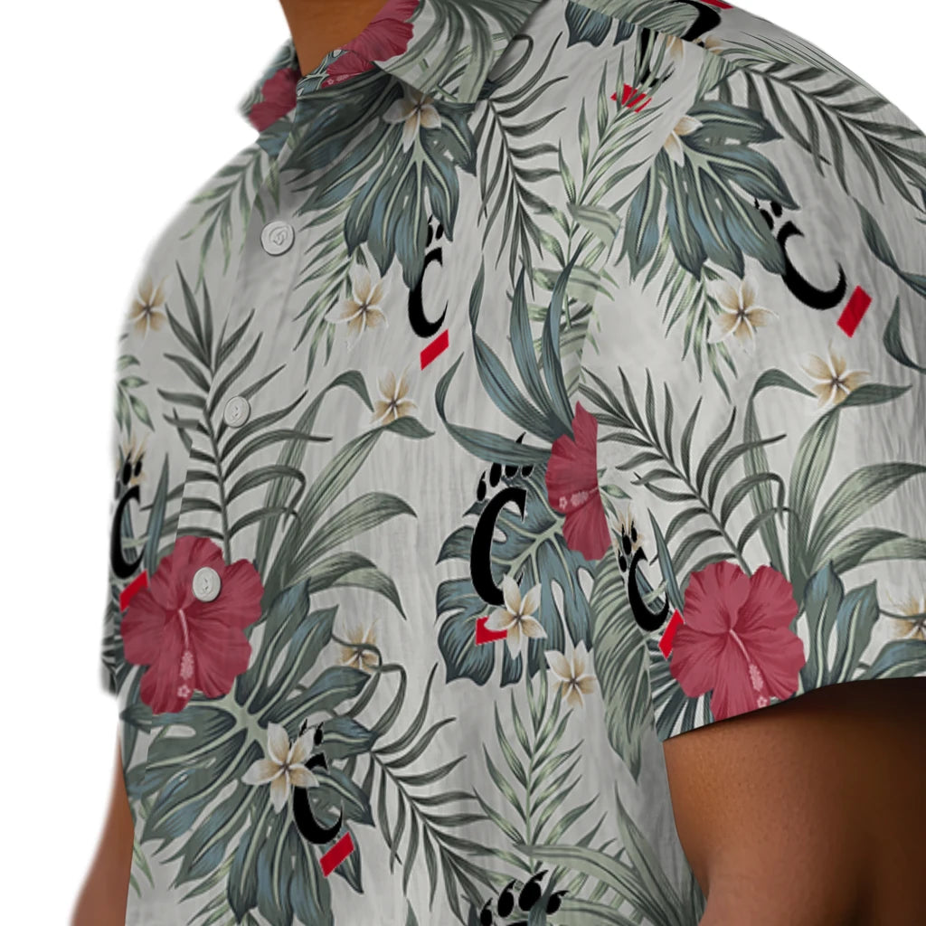 Cincinnati Bearcats Hawaiian Shirt - Hibiscus Designs | Moonbestprint