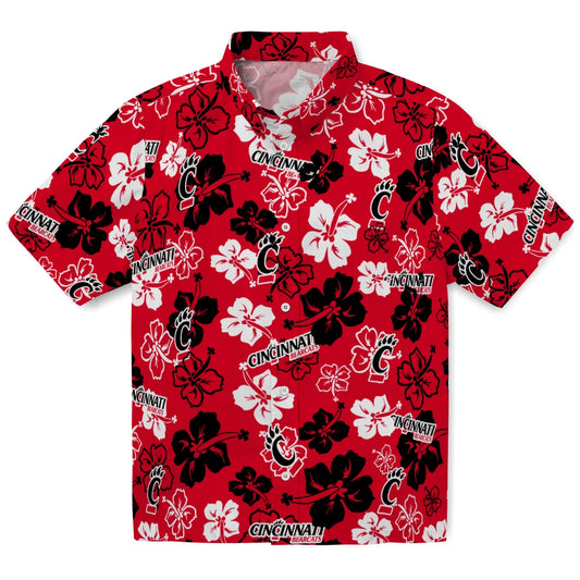 Cincinnati Bearcats Hawaiian Shirt - Hibiscus Flower Design | Moonbestprint