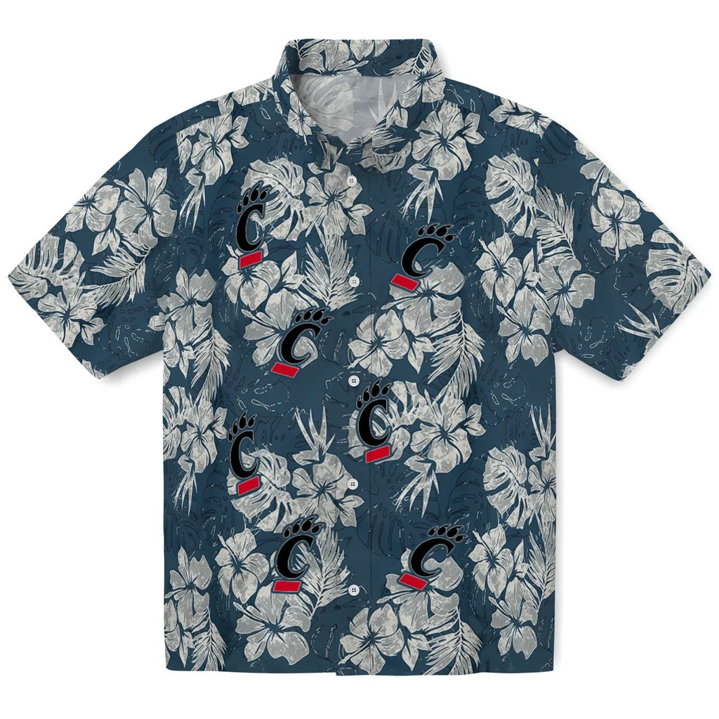 Cincinnati Bearcats Hawaiian Shirt - Hibiscus Flowers | Moonbestprint