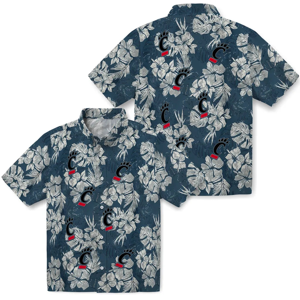 Cincinnati Bearcats Hawaiian Shirt - Hibiscus Flowers | Moonbestprint