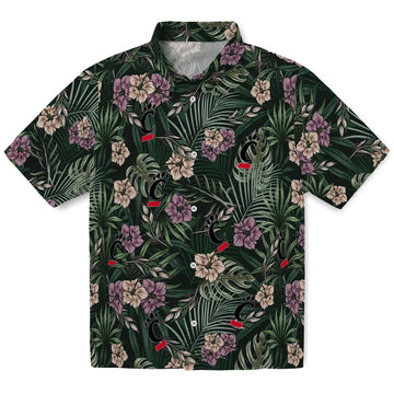 Cincinnati Bearcats Hawaiian Shirt - Hibiscus Leaves Pattern | Moonbestprint