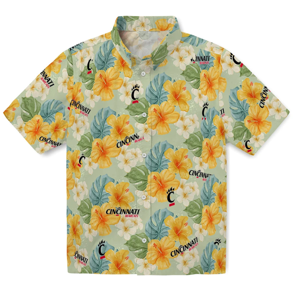 Cincinnati Bearcats Hawaiian Shirt - Hibiscus Mood | Moonbestprint