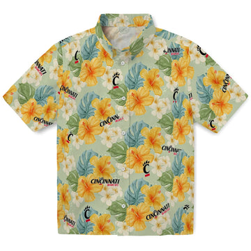 Cincinnati Bearcats Hawaiian Shirt - Hibiscus Mood | Moonbestprint