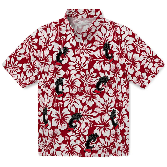 Cincinnati Bearcats Hawaiian Shirt - Hibiscus Motif | Moonbestprint