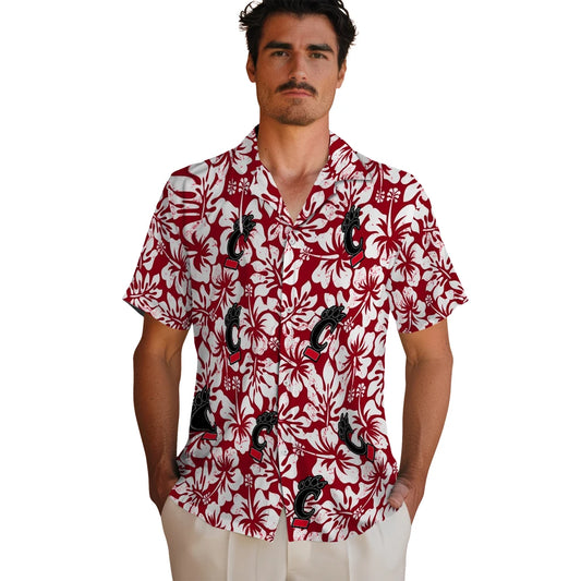 Cincinnati Bearcats Hawaiian Shirt - Hibiscus Motif | Moonbestprint