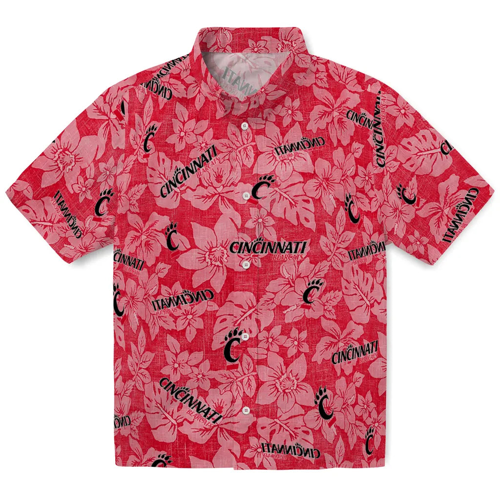 Cincinnati Bearcats Hawaiian Shirt - Hibiscus Oasis | Moonbestprint