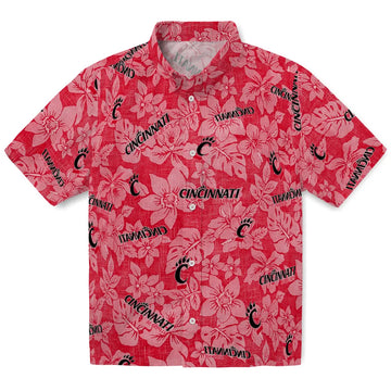 Cincinnati Bearcats Hawaiian Shirt - Hibiscus Oasis | Moonbestprint