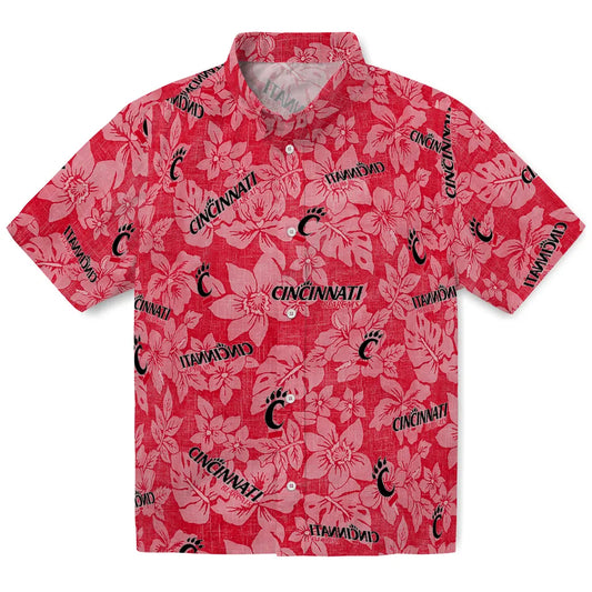 Cincinnati Bearcats Hawaiian Shirt - Hibiscus Oasis | Moonbestprint