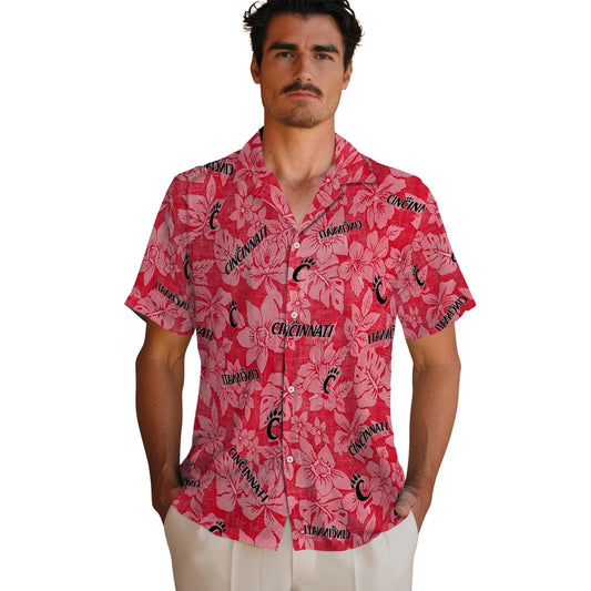 Cincinnati Bearcats Hawaiian Shirt - Hibiscus Oasis | Moonbestprint