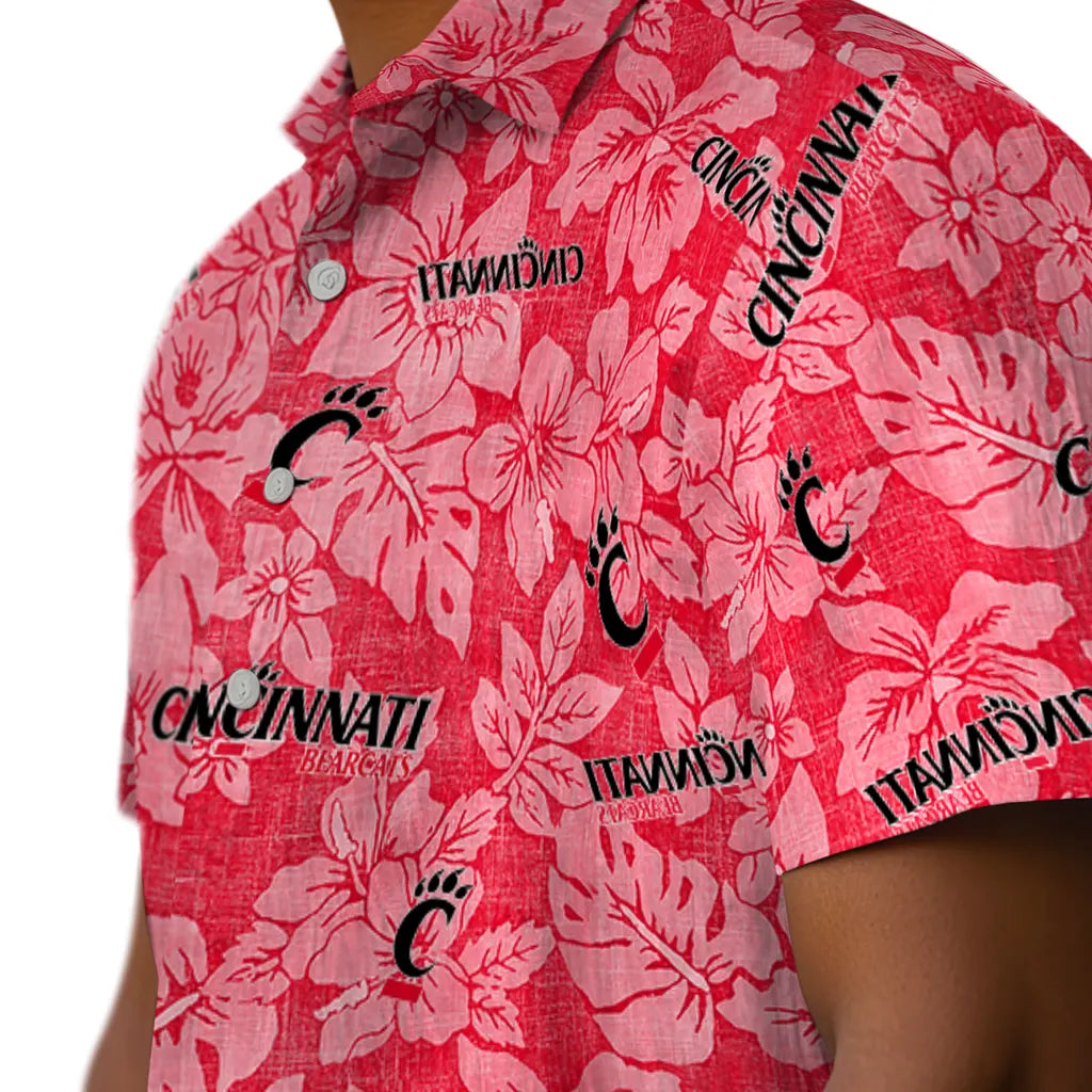 Cincinnati Bearcats Hawaiian Shirt - Hibiscus Oasis | Moonbestprint