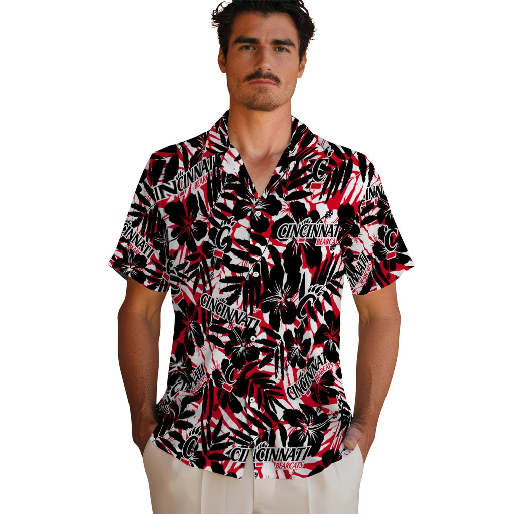Cincinnati Bearcats Hawaiian Shirt - Hibiscus Overlay | Moonbestprint
